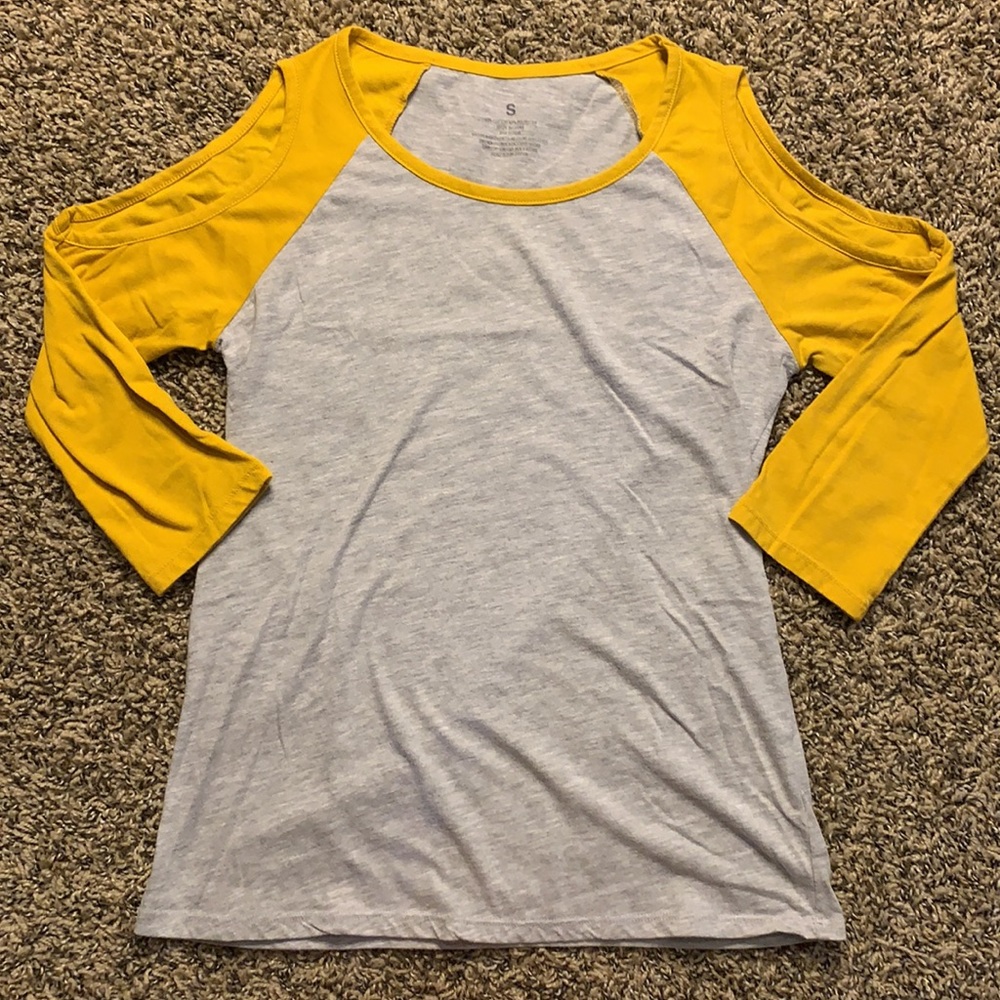 cold shoulder baseball shirt